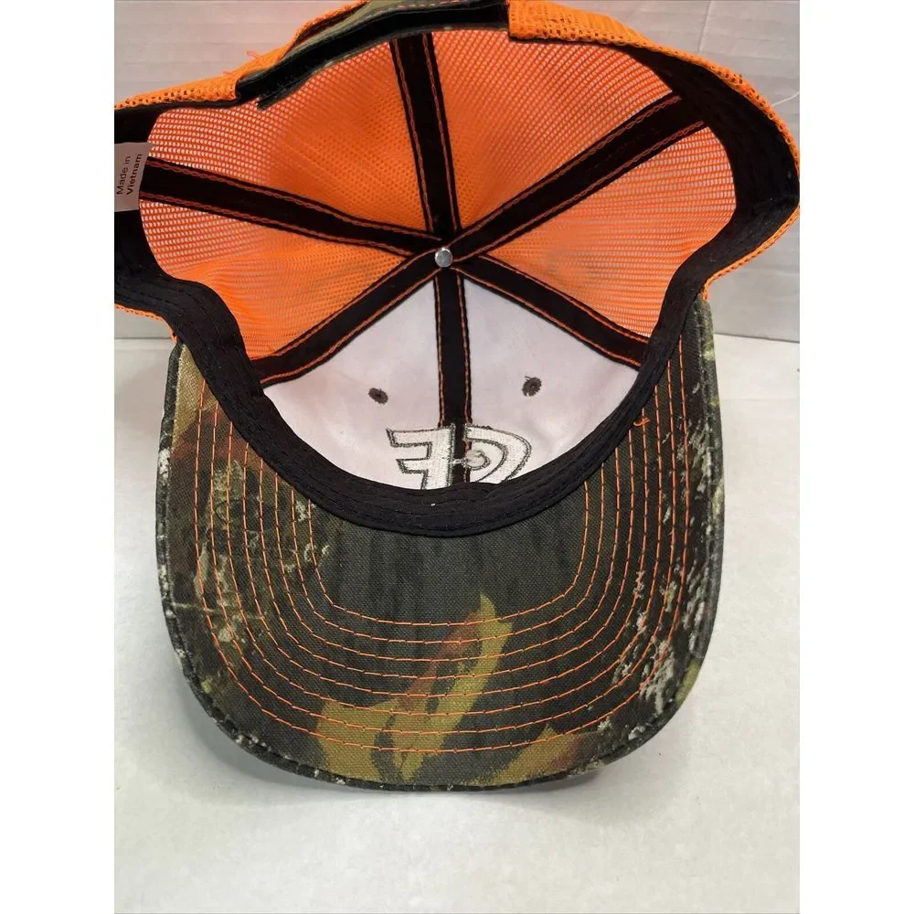 Cap Hat Camo Neon Orange Mesh C&F(bank) Embroidered Adjustable‎
